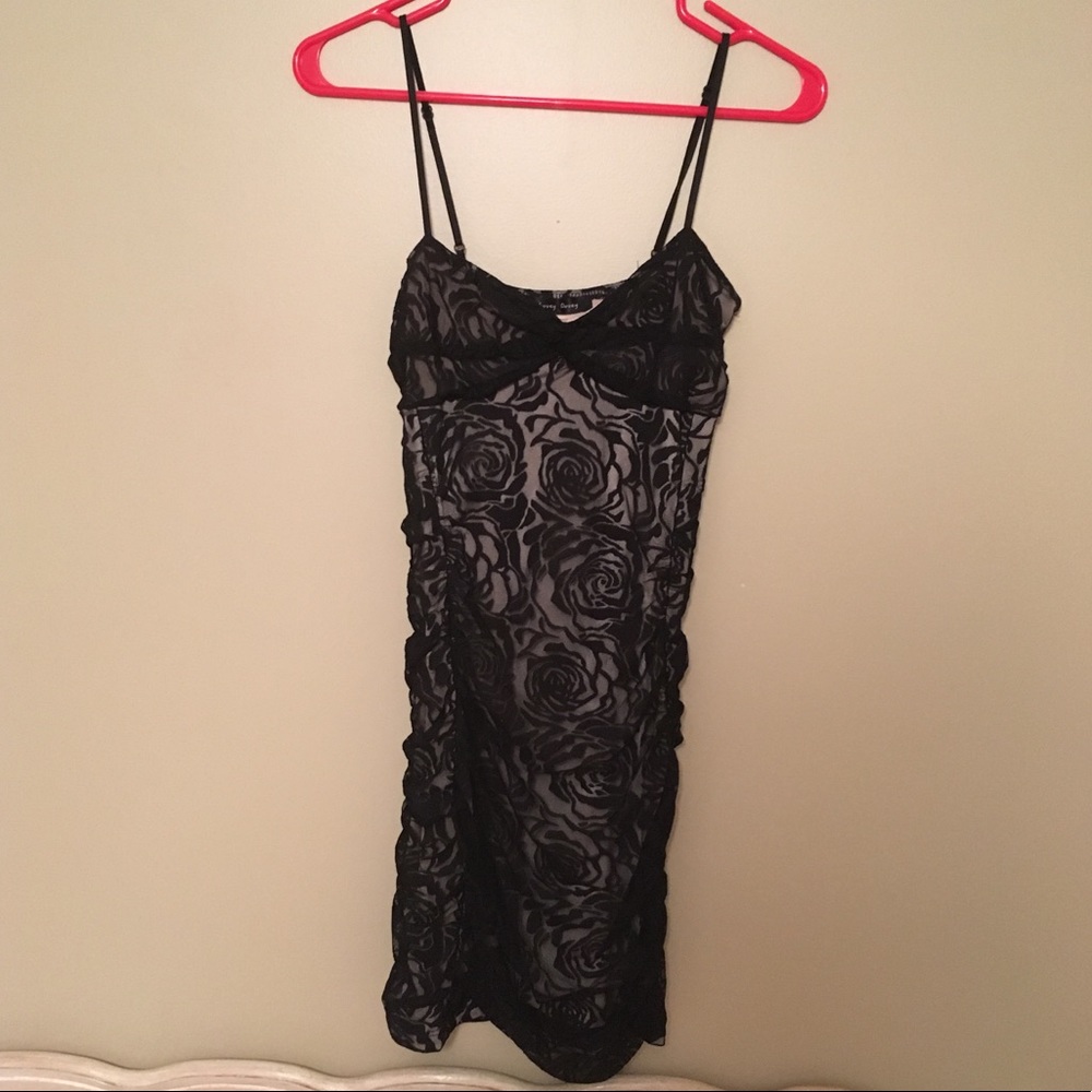 Black lace dress